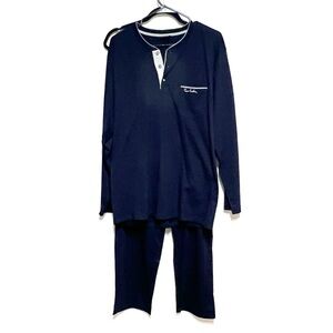 New Pierre Cardin Navy Pyjama set Logo Sz Mens M/L Tall